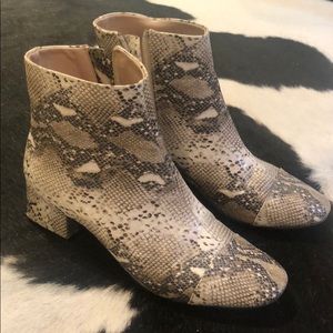 Zara snakeskin boots